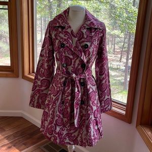Spring weight floral double breasted jacket